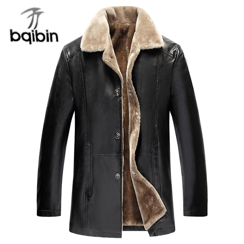 Winter Fur Leather Jacket Mens Plus Size 5XL Suede Leather Jackets